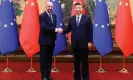  ?? Photograph: Xinhua/Ding Lin/ EPA ?? Chinese president Xi Jinping meeting the European Council president Charles Michel in Beijing.