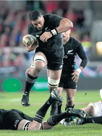  ?? Picture / Alan Gibson ?? Jerome Kaino was last seen in the All Blacks jersey during the Lions tour.