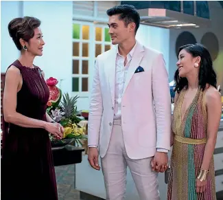  ??  ?? Michelle Yeoh, Henry Golding and Constance Wu star in Crazy Rich Asians.