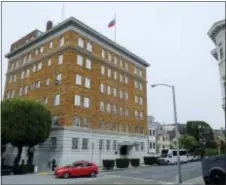  ?? ERIC RISBERG — THE ASSOCIATED PRESS ?? This Thursday photo shows the Consulate-General of Russia in San Francisco. The United States is retaliatin­g against Russia by forcing closure of its consulate in San Francisco and scaling back its diplomatic presence in Washington and New York.