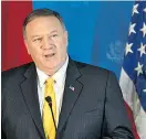  ?? Foto: Reuters ?? US-Außenminis­ter Mike Pompeo hofft auf Deal mit den Taliban.