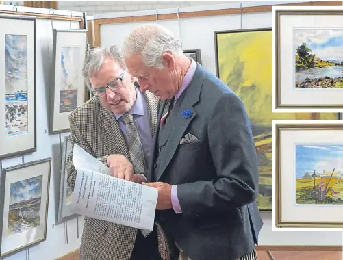  ??  ?? ■Prince Charles’s watercolou­rs, above, showcase his artistic talents.