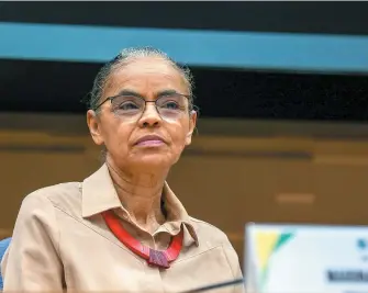  ?? JOSÉ CRUZ/AGÊNCIA BRASIL ?? Ministra do Meio Ambiente, Marina Silva promete ‘resistir’ às investidas do Congresso