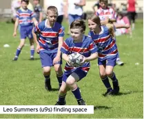  ??  ?? Leo Summers (u9s) finding space