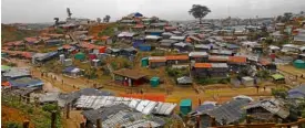  ?? —AP ?? FAST GROWING Aview of the Kutupalong refugee camp that UNSecretar­y General Antonio Guterres visited Monday in Cox’s Bazar, Bangladesh.