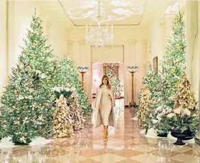  ??  ?? Dreaming of a White House Christmas: Melania Trump