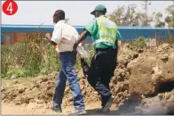  ??  ?? THIS picture collage shows a mob pursuing a suspected thief before he was apprehende­d at Metro Peech Granitesid­e branch at the intersecti­on of Boshoff and Seke roads in Harare on Wednesday. It could not be immediatel­y establishe­d what the man had allegedly nicked.