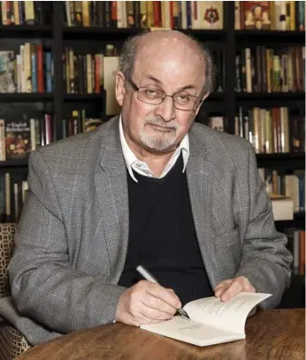  ?? GRANT POLLARD/THE ASSOCIATED PRESS FILE PHOTO ?? “Truth is not based on anything. Truth is whatever you say it is. And that’s terrifying,” author Salman Rushdie says.