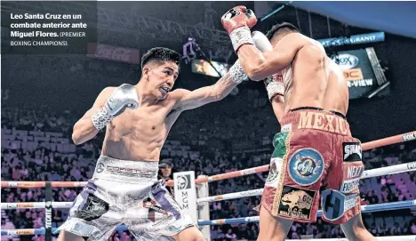  ?? (PREMIER
BOXING CHAMPIONS). ?? Leo Santa Cruz en un combate anterior ante Miguel Flores.