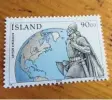  ?? Fotos: dpa ?? Leif Eriksson soll als erster Europäer in Amerika an Land gegangen sein, daran erinnert diese Briefmarke.