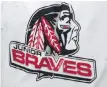  ??  ?? The Saanich Braves logo on a player’s jersey.