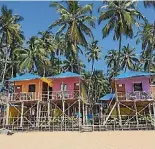  ?? MARK TODD ?? Beach houses at Palolem, one of Goa’s best beaches.