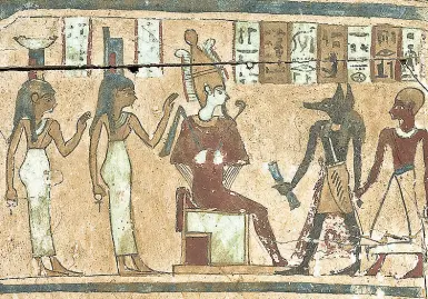  ??  ?? Dettaglio di stele databile al Medio Regno (dal 2160 al 1785 a.C). Nella foto piccola, la mummia «Meryt»