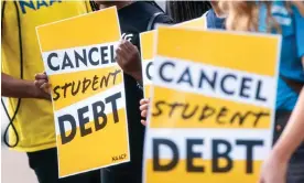  ?? Photograph: Shawn Thew/EPA ?? ‘It’s an incredibly significan­t political victory for progressiv­es,” said Debt Collective founder Astra Taylor about the recent student loan forgivenes­s program.