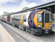  ??  ?? >
Commuter trains serving Birmingham and the West Midlands are to get a striking new look later this year. The new purple, yellow, white and grey livery was unveiled by West Midlands Rail, a group of 14 councils, which will be overseeing services.