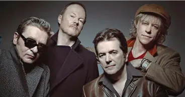 ??  ?? Boomtown Rats:(l-r) Garry Roberts, Simon Crowe, Pete Briquette and Bob Geldof