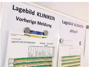  ??  ?? Unter anderem werden dort aktuelle Lagebilder der Düsseldorf­er Kliniken erstellt.