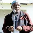  ?? ?? LAND DISPOSSESS­ED: Prince Joe Jongolo, representi­ng King Vululwandl­e Sandile of the Rharhabe Kingdom, speaks about the vast lands that the Amaxhosa once roamed freely.