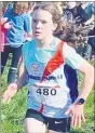  ?? ?? Grange Femroy AC’s Emilie McElvaney who will represent the club at the All-Ireland unevenage juvenile XC championsh­ips U13.