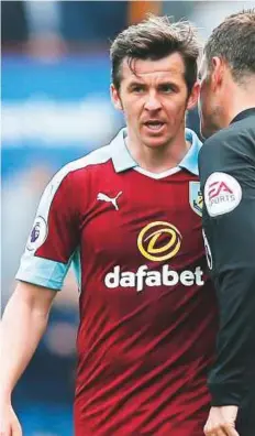  ?? Reuters ?? Burnley’s Joey Barton was suspended from ‘all football activity’ with immediate effect and fined £30,000.
