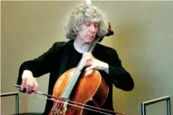  ?? Agence France-presse ?? British cellist Steven Isserlis rehearses at the John F. Kennedy Center for Performing Arts in Washington.