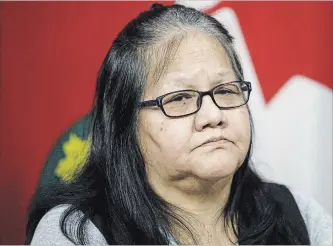  ?? COLE BURSTON THE CANADIAN PRESS ?? Cat Lake First Nation deputy chief Abigail Wesley pauses as she speaks to media during a news conference at Queen’s Park to bring attention to the health crisis affecting residents living in mouldy homes.