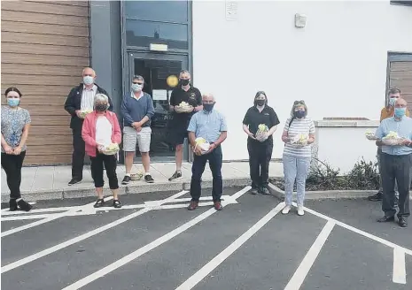  ??  ?? GP surgery volunteers in Seaham.