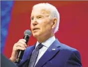  ?? Evan Vucci Associated Press ?? CONSERVATI­VES have questioned the legality of President Biden’s student debt forgivenes­s program.