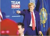  ?? DOUG MILLS NYT ?? Former President Donald Trump exits the stage during a campaign event in Concord, N.H., on Friday.