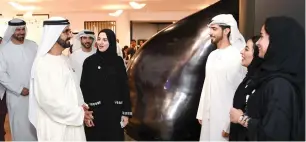  ?? Wam ?? Sheikh Mohammed, accompanie­d by Sheikh Hamdan bin Mohammed , launches the Ibtekr platform that aims to spread the culture of innovation across the Arab world. —