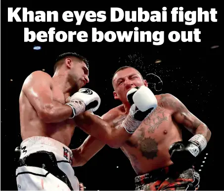  ?? Reuters ?? LIFE AFTER RETIREMENT: Amir Khan (left) has announced his desire to become a boxing promoter when he hangs up his gloves, which he admits could be in the next 12 months. —