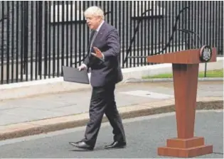  ?? // ABC ?? Boris Johnson dimitió la semana pasada como primer ministro británico
