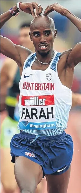  ?? PA. ?? Mo Farah brings the curtain down on his track career tonight.