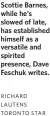  ?? RICHARD LAUTENS TORONTO STAR ?? Scottie Barnes, while he’s slowed of late, has establishe­d himself as a versatile and spirited presence, Dave Feschuk writes.