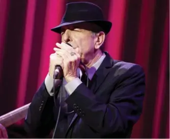  ?? MIKE LAWRIE/GETTY IMAGES ?? Leonard Cohen’s new album stares life’s grand finale in the face.