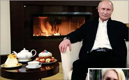  ??  ?? FEELING THE HEAT: Putin at his residence near Moscow last week. Right: Doctor Anastasia Vasilyeva, who accuses the Kremlin of lying about deaths