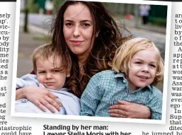  ??  ?? Standing by her man: Lawyer Stella Moris with her two children by Assange