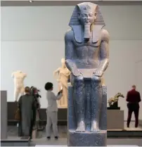  ??  ?? King Ramesses II, ancient pharoah of Egpyt, presides over Gallery 3, showcasing the first great powers and empires.