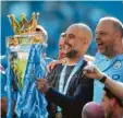  ?? Foto: dpa ?? Pep Guardiola muss wohl um die Champions League bangen.