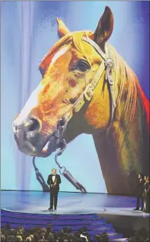  ?? Brian van der Brug Los Angeles Times Brian van der Brug Los Angeles Times ?? JEFF DANIELS, who won supporting actor in a limited series or movie for “Godless,” gives his on-screen horse a shout-out.