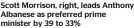  ?? ?? Scott Morrison, right, leads Anthony Albanese as preferred prime minister by 39 to 33%