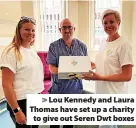  ?? ?? > Lou Kennedy and Laura Thomas have set up a charity to give out Seren Dwt boxes