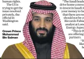  ??  ?? Crown Prince Mohammed Bin Salman