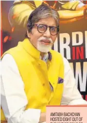  ?? PHOTO: YOGEN SHAH ?? Amitabh Bachchan has wrapped up shooting for KBC 9