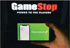  ?? AFP ?? Robinhood has been at the centre of a controvers­y after it was used to pump up the prices of beaten-down stocks like GameStop, which has seen extreme volatility in its share price.