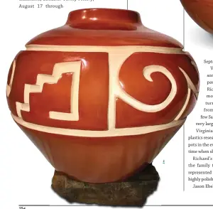  ??  ?? 2. Jason Ebelacker (SantaClara), native clay and hand coiled pot