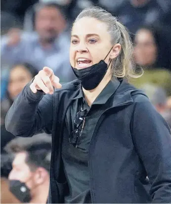  ?? AP FILE ?? Becky Hammon takes over as head coach of the Aces after serving as an assistant with the NBA’s Spurs since 2014.