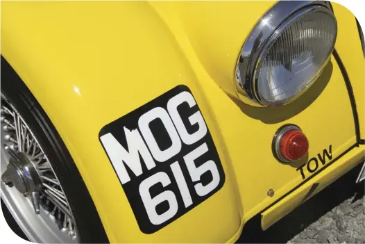  ??  ?? MOG615 was the UK registrati­on the car raced with for more than 30 years