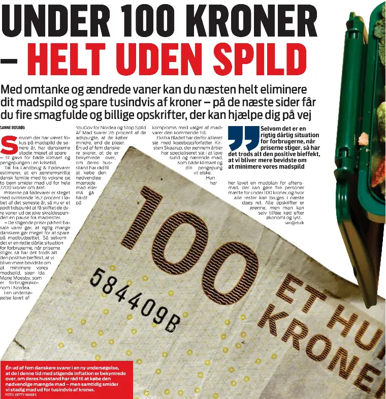 MIDDAG TIL FIRE FOR UNDER 100 KRONER – HELT UDEN SPILD - PressReader