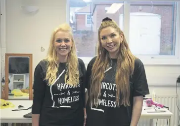  ?? ?? Salon owners Emma O’malley and Grace Poston-miles at the Stonepillo­w Chichester Hub.